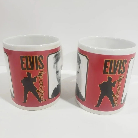 Just For You Elvis Presley  The Original Collectible Set of 2 Coffee Mugs. - Picture 3 of 7
